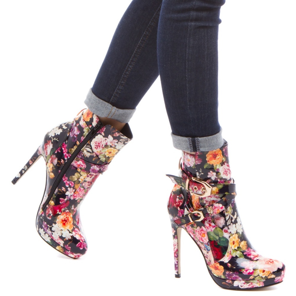 MADISON ARIKA FLORAL PRINT HEELS - Picture 3 of 3